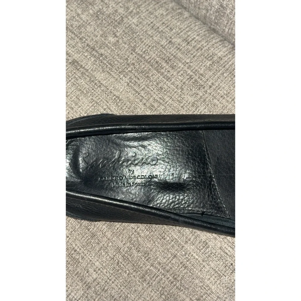 Sandrino By Sandro Moscoloni Malibu Leather Horsebit Loafers Pebbled Black 11.5D